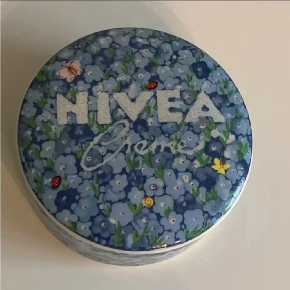Vintage Nivea Creme Continental China Porcelain Storage Trinket box RARE HTF